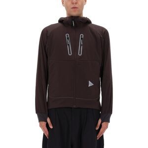 AND WANDER Technical Hooded Jacket Men BORDEAUX Outerwear